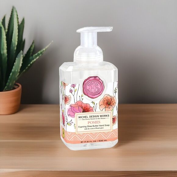 Michel Design Works SHEA BUTTER FOAMING HAND SOAP Posies Floral Spice 17.8 Oz - Picture 1 of 2